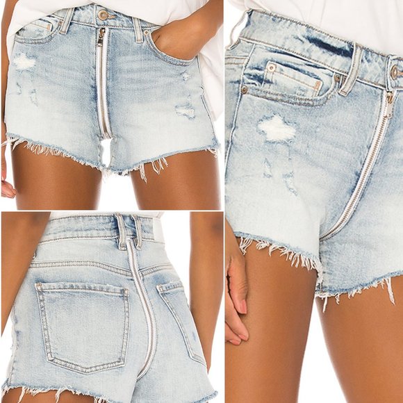 pistola Pants - Pistola Winston Zipper High Rise Cut Off in Utopia